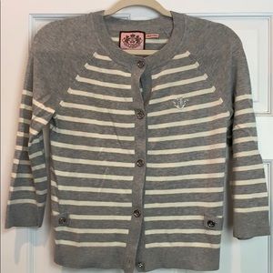 Juicy couture grey/white cardigan. Small. Pretty!